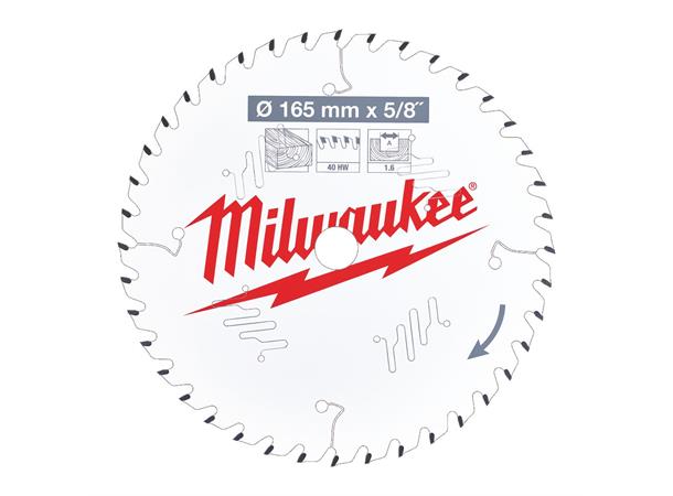 SIRKELSAGBL W165X15.87X1.6X40 Milwaukee Tilbehør 