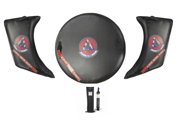 F-35 INFLATABLE PLUGSET W/LOGO, PUMP 2 ea. Engine Intake Plug & exhaust plug 