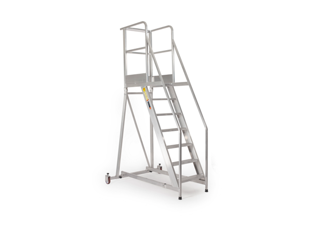 PLATTFORMSTIGE 3M, GELENDER, 11 TRINN Scale, flex støtteben, hjul 