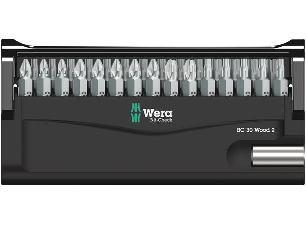 BITSETT WOOD 2 BIT-CHECK 30 29-BITS Wera 