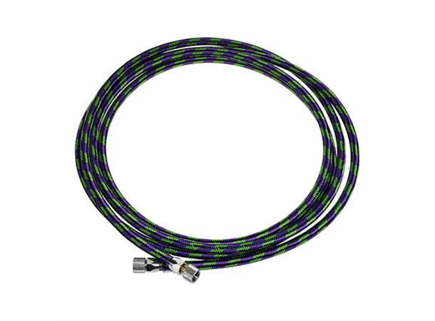 GUMMISLANGE 4X6,5MM 2M 1/8" SVIVEL. Flettet Sumake 