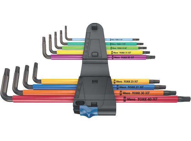 NØKKELSETT TORX 9 STK XL HF MC L-nøkler 967/9 Tx Wera 