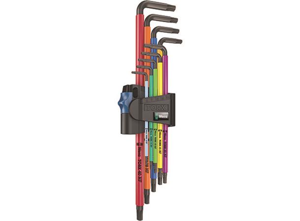 NØKKELSETT TORX 9 STK XL HF MC L-nøkler 967/9 Tx Wera 