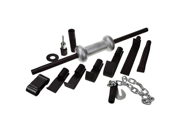 SLAGHAMMERSETT KAROSSERI 10 DELER Leveres i metallkoffert - KC Tools 