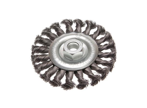 AKSIALSTÅLBØRSTE Ø115MM M14 RUSTFRI For Vinkelsliper, - FT 
