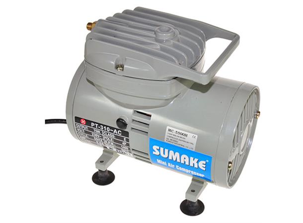 KOMPRESSOR MINI 1/10HK MEMBRAN 1/8" Uttak Maks 30Psi 100Db Sumake 