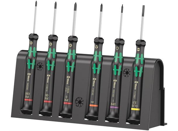 SKRUTREKKERSETT MIKRO 2050/6 RACK 6-DEL Wera 