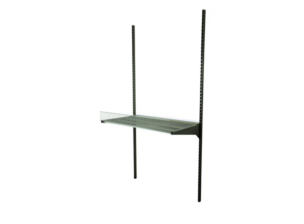 TRÅDHYLLEPLAN B900 D500 H100 Systemvegg RAL9006 - Fosen Tools 