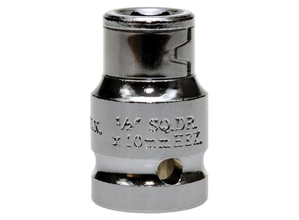 OVERGANG 1/2" FOR 10MM BITS Forkrommet, Polert - FT 