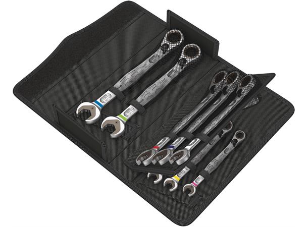 SKRALLENØKKELSETT JOKER SWITCH 11-DEL 8-19mm Sort Nylonveske Wera 