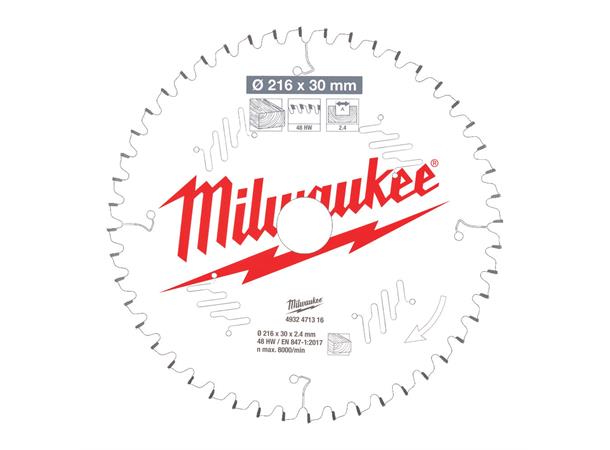 SIRKELSAGBL MS W216X30X2,4X48 Milwaukee Tilbehør 