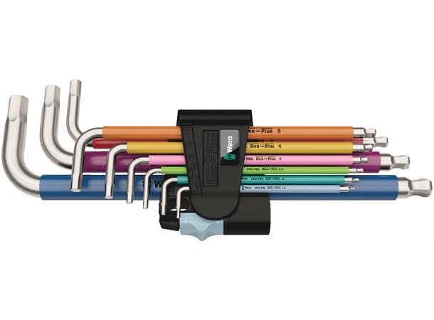SEKSKANTNØKKELSETT UNBRAKO RUSTFRI m/ kule 1,5 - 10 mm 3950 Spkl/9 Wera 