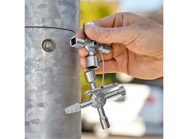 VAKTMESTERNØKKEL 00 11 01 KNIPEX Twinkey Bryterskapsnøkkel Knipex 