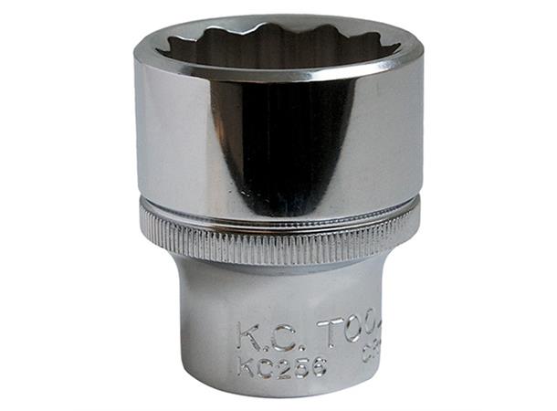 PIPE 1/2" TOLVKANT 23MM Forniklet, forkrommet, polert KC Tools 