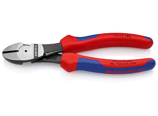 SIDEAVBITER KRAFT M/ RETURFJÆR 74 12 180 Med Fjær 180Mm  Knipex 
