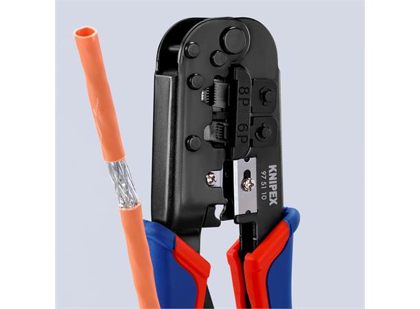 KRYMPETANG MODULÆR 97 51 10 6 & 8-Pol  Knipex 