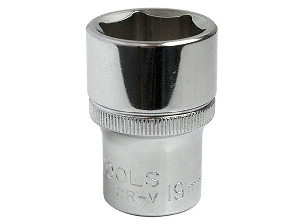 PIPE 1/2" SEKSKANT 9MM Forniklet, forkrommet, polert KC Tools 