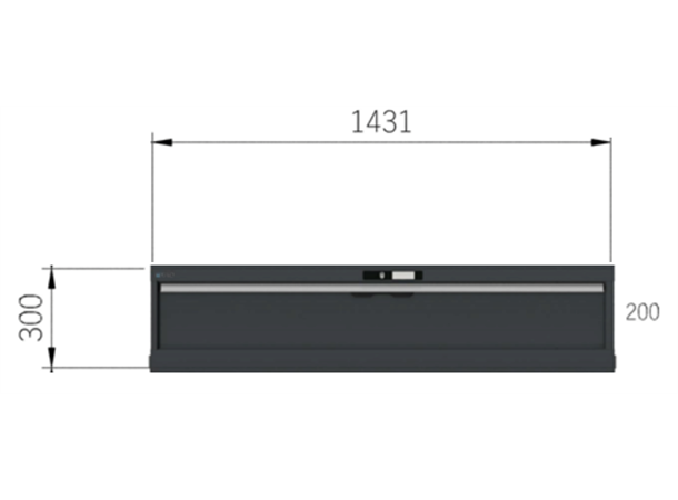 KABINETT 1 SKUFF LISTA 1B-27E Ncs S 6502-B m/std.nøkkel lås,  Lista 