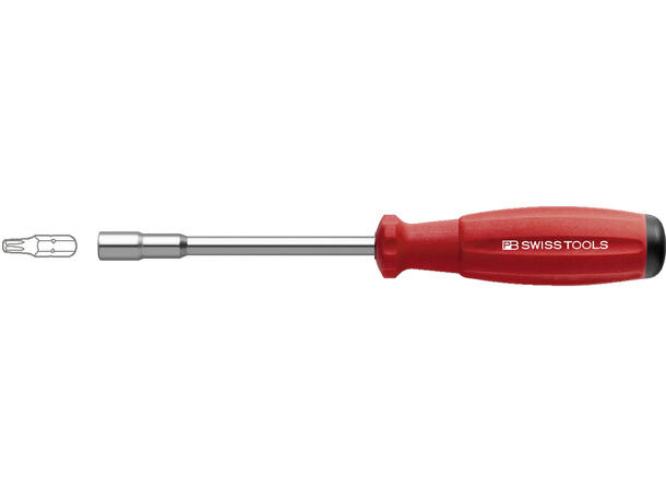 BITSSKRUTREKKER 8451 LANG MAGNET Santoprene 2-Komp Håndtak PB Swiss 