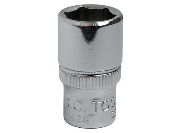 PIPE 1/4" SEKSKANT  4MM Forniklet, forkrommet, polert KC Tools 