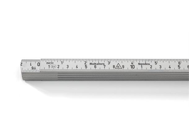 TOMMESTOKK ALUM A61-2-10 Metr. Gradering/Engelsk Tomme Hultafors 