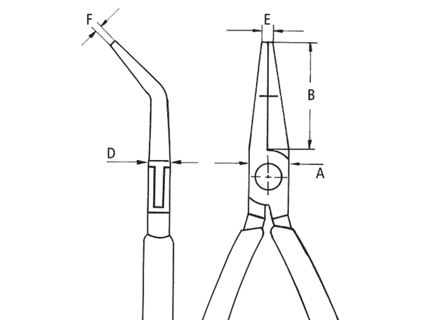 ELEKTRONIKK-GRIPETANG 45° Rund 35 42 115 - Knipex 