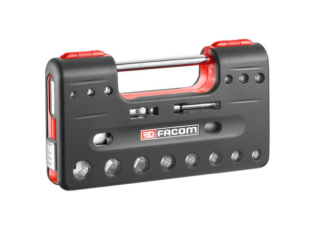PIPESETT 3/8" DR. 8-22MM SEKSKANT 18 DELER JL.DBOX1 - Facom 