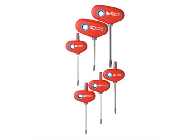 SKRUTREKKERSETT TORX 1441 SWISS 6 Stk M/Ergonomisk Krysshåndtak PB Swiss 