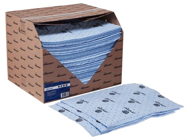 ABSORBERINGSDUK OILONLY ARK 100 STK 100 stk ark, 400 X 500mm, Blå, Gigant 