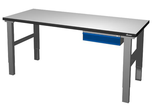 ARBEIDSBORD BENK TB-GR 2000X800X42 S2 Justerbare ben, Skuffe 1x100mm, Gigant 