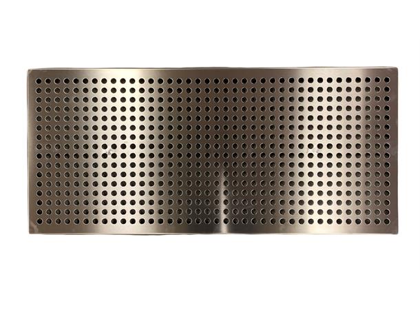 HYLLE RUSTFRI B993 X D446 x 28MM F. SKAP For skap 111086, Perforering Ø15mm, FTC 