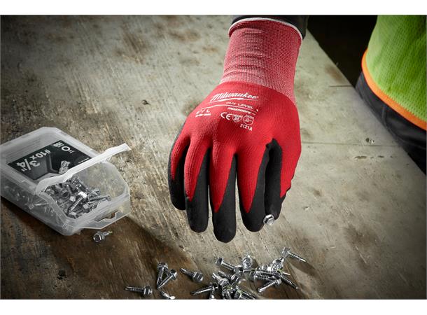 HANSKE MONTERING KUTT A STR: 9/L Nitril - Milwaukee 
