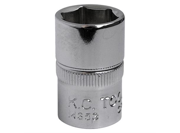 PIPE 3/8" SEKSKANT  7MM Forniklet, forkrommet, polert KC Tools 