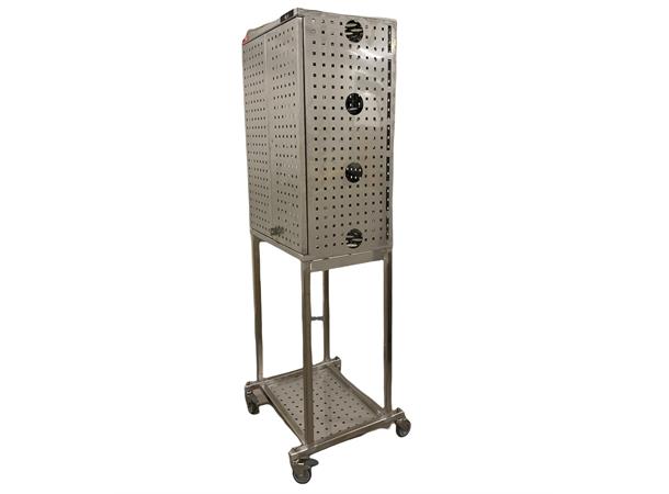 VERKTØYVOGN SYREFAST M/HJUL OG LÅS B600 x D400 x H1800mm AISI 316L, Sanitær 