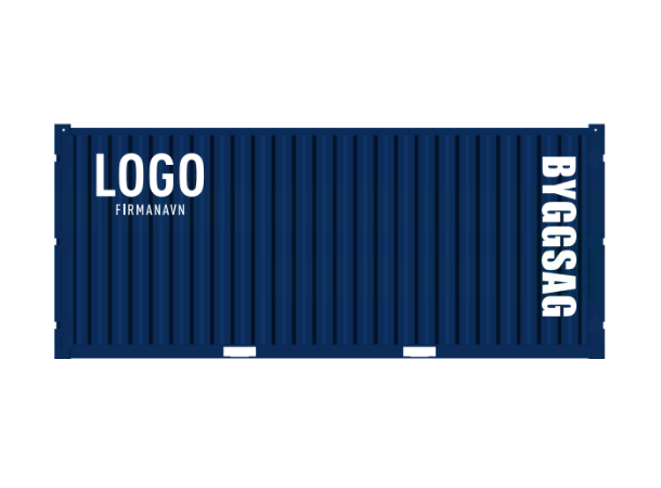 BYGGSAG CONTAINER 20 FOT RØD 2 x lys, strøminntak 400V RAL 3020 