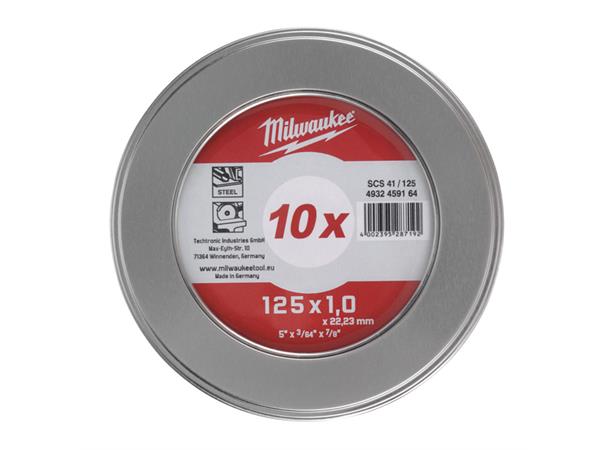 KAPPSKIVE METALL 1,0MM 10PAKK 41/125X1 TB - Milwaukee tilbehør 