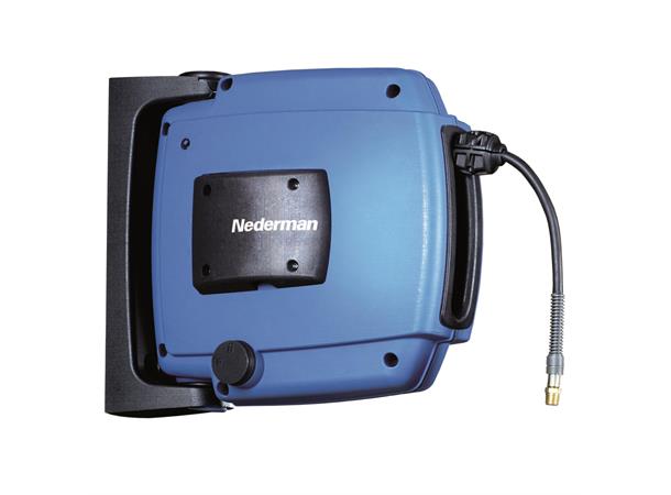 SLANGETROMMEL H20 12 METER VANN/LUFT 1/4" slange 12 bar Kompositt Nederman 