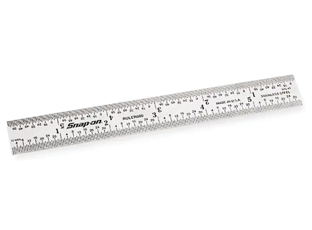 LINJAL STÅL TOMMEMÅLING  6" - 1 SIDIG Snapon - RULER600 