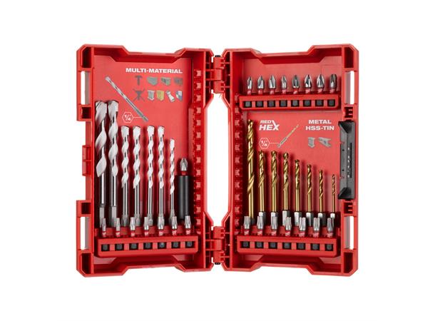 BOR- BITSSETT 39 DELER SHOCKWAVE™ TIN Milwaukee Tilbehør 
