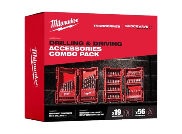 BOR- BITSSETT KOMBOKIT 43 DELER Milwaukee Tilbehør 
