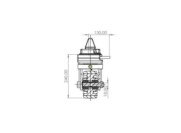 HJULSETT FOR CONTAINER H240MM Totalt 5400kg, 2 faste - 2 m/brems, FT 