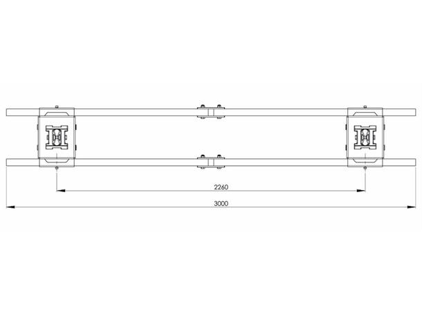 TRANSPORTVOGN FOR CONTAINER 40T Komplett sett, Transportruller, Lavtbygg 