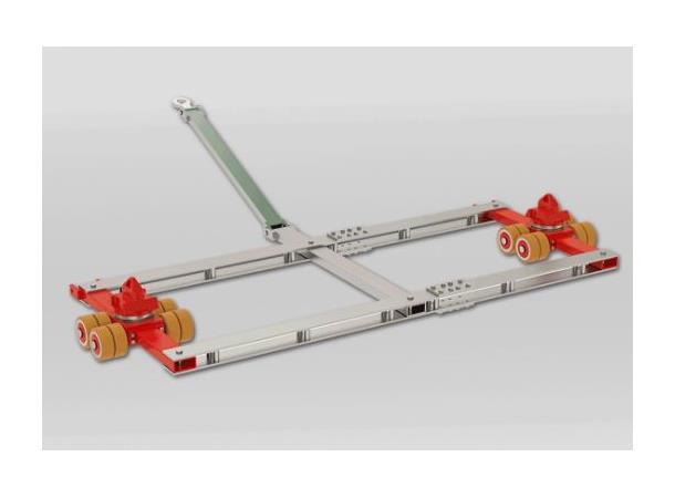 TRANSPORTVOGN FOR CONTAINER 40T Komplett sett, Transportruller, Lavtbygg 