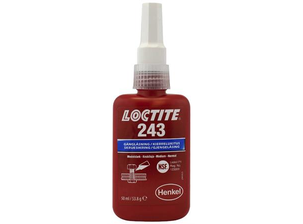 LOCTITE 243 50ML MIDDEL STERK GJENGELÅSING Loctite 