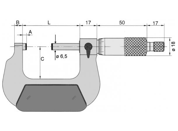 MIKROMETER 0-25MM DIN 863 0,01MM Vogel Germany 