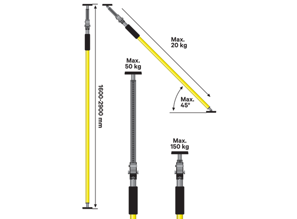 STABILIZER SUPPORT STRUT  F-35 2 PCS Adjustable, doc provided 