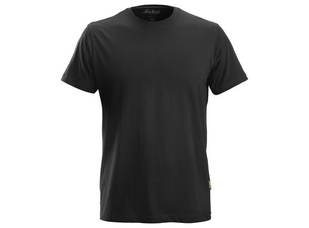 T-SKJORTE 2502 SORT STR: XS Snickers 