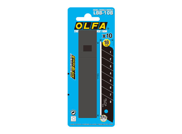 BRYTEBLAD 18MM LBB-10B 10STK Avbrekkbart Excel black blade 