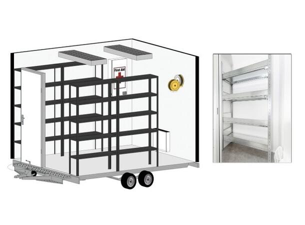 LAGER VERKTØYHENGER 300 MOBIL VOGN Tilhenger, L4557xB2460xH3050mm 