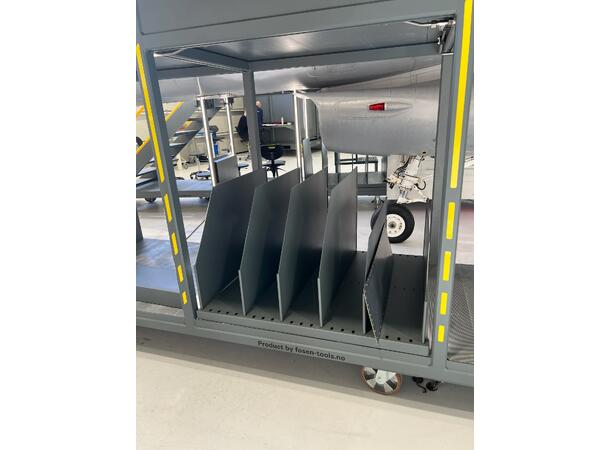 RACKING STORAGE AIRCRAFT SERVICE MODULES RAL 7016, Storage racking, aircraft part 